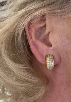 HEINZENDORFF ØRECLIPS SØLV FORGYLDT KATE MED ZIRKONIA - 30321055900