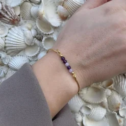 HEIRING AMETYST MIX TOP TIL MULTI ARMBÅND FORGYLDT SØLV - 53-4-30FG
