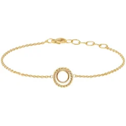 HEIRING ARMBÅND BRAIDED FORGYLDT SØLV - 52-5-08FG