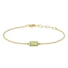 HEIRING ARMBÅND SQUARE GRØN PERIDOT SØLV FORGYLDT - 29-9-94FG