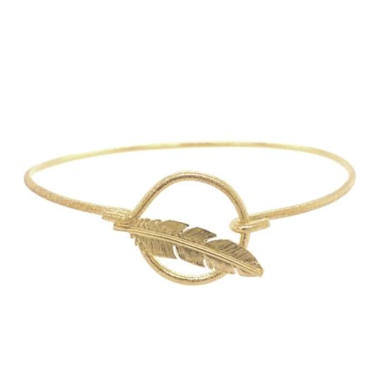 HEIRING ARMRING FORGYLDT SØLV MED DRØMMEFANGER OG FJER – 51-6-10FG