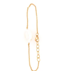 HEIRING BAROK ARMBÅND FORGYLDT SØLV MED PERLE - 29-8-90FG