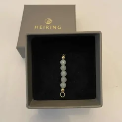 HEIRING BURMA JADE TOP TIL MULTI ARMRING I FORGYLDT SØLV - 53-4-80FG