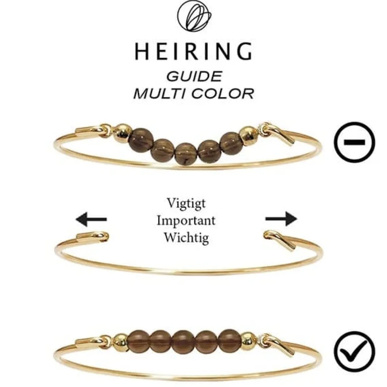 HEIRING BURMA JADE TOP TIL MULTI ARMRING I FORGYLDT SØLV - 53-4-80FG