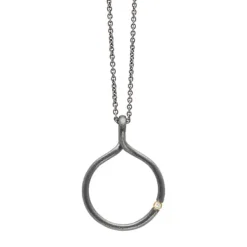 HEIRING DRØMMEFANGER LILLE VEDHÆNG I OXYDERET SØLV MED BRILLANT - 51-9-03OX