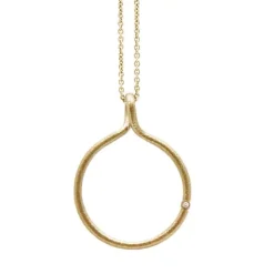 HEIRING DRØMMEFANGER MEDIUM VEDHÆNG MED DIAMANT I FORGYLDT SØLV - 51-9-13FG