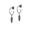 HEIRING FJER CREOL ØRERINGE I OXIDERET SØLV - 51-6-11OX