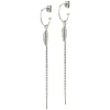 HEIRING FJER CREOL ØRERINGE MED KÆDE I SØLV - 51-6-13RH