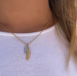 HEIRING FJER VEDHÆNG LILLE I FORGYLDT SØLV - 51-5-92FG