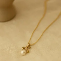 HEIRING FLOREA VEDHÆNG I FORGYLDT SØLV MED PERLE - 53-6-62FG