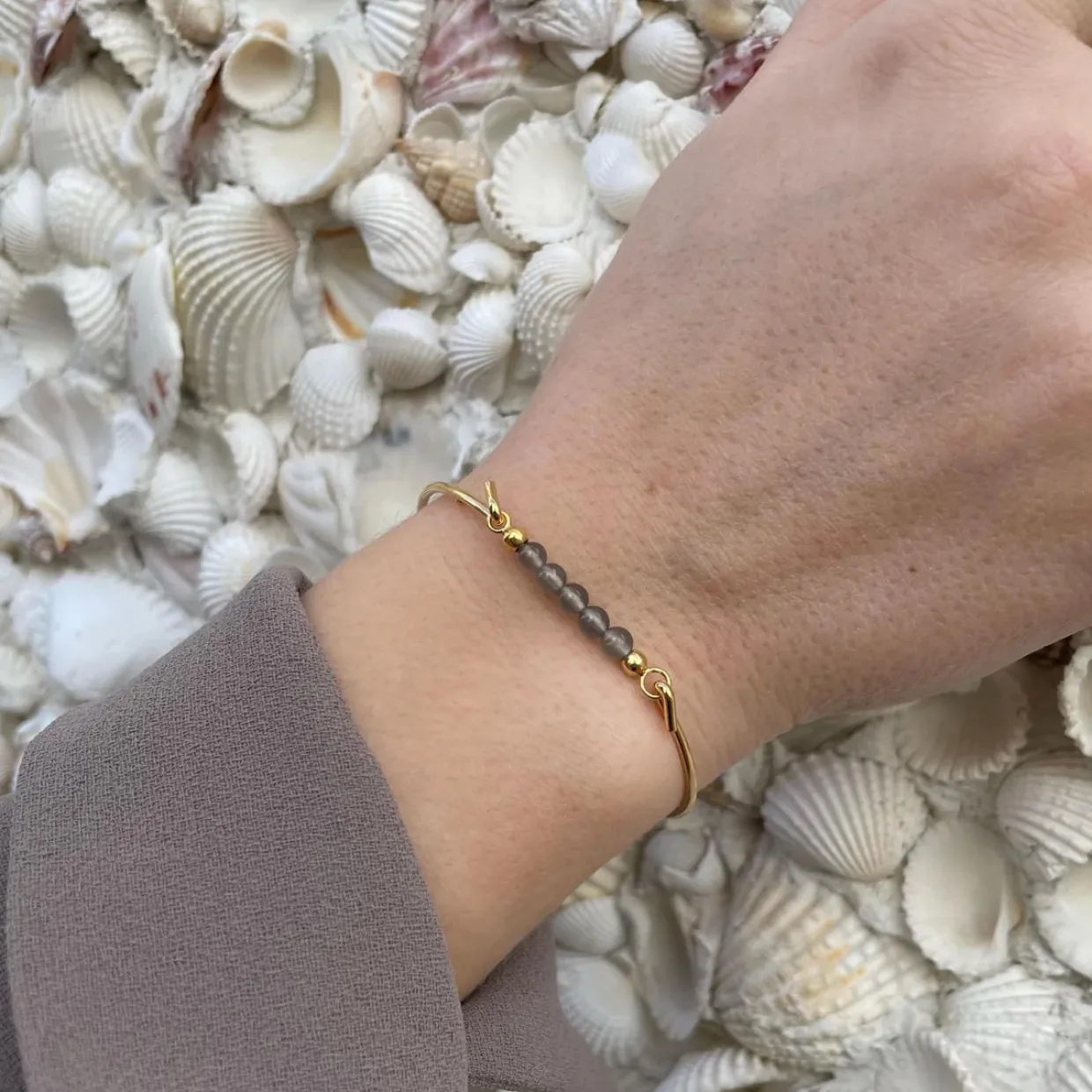 HEIRING GREY MOON TOP TIL MULTI ARMBÅND FORGYLDT SØLV - 53-4-13FG