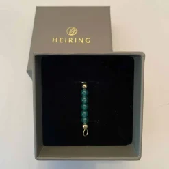 HEIRING GRØN AGAT TOP TIL ARMRING I FORGYLDT SØLV - 53-4-12FG