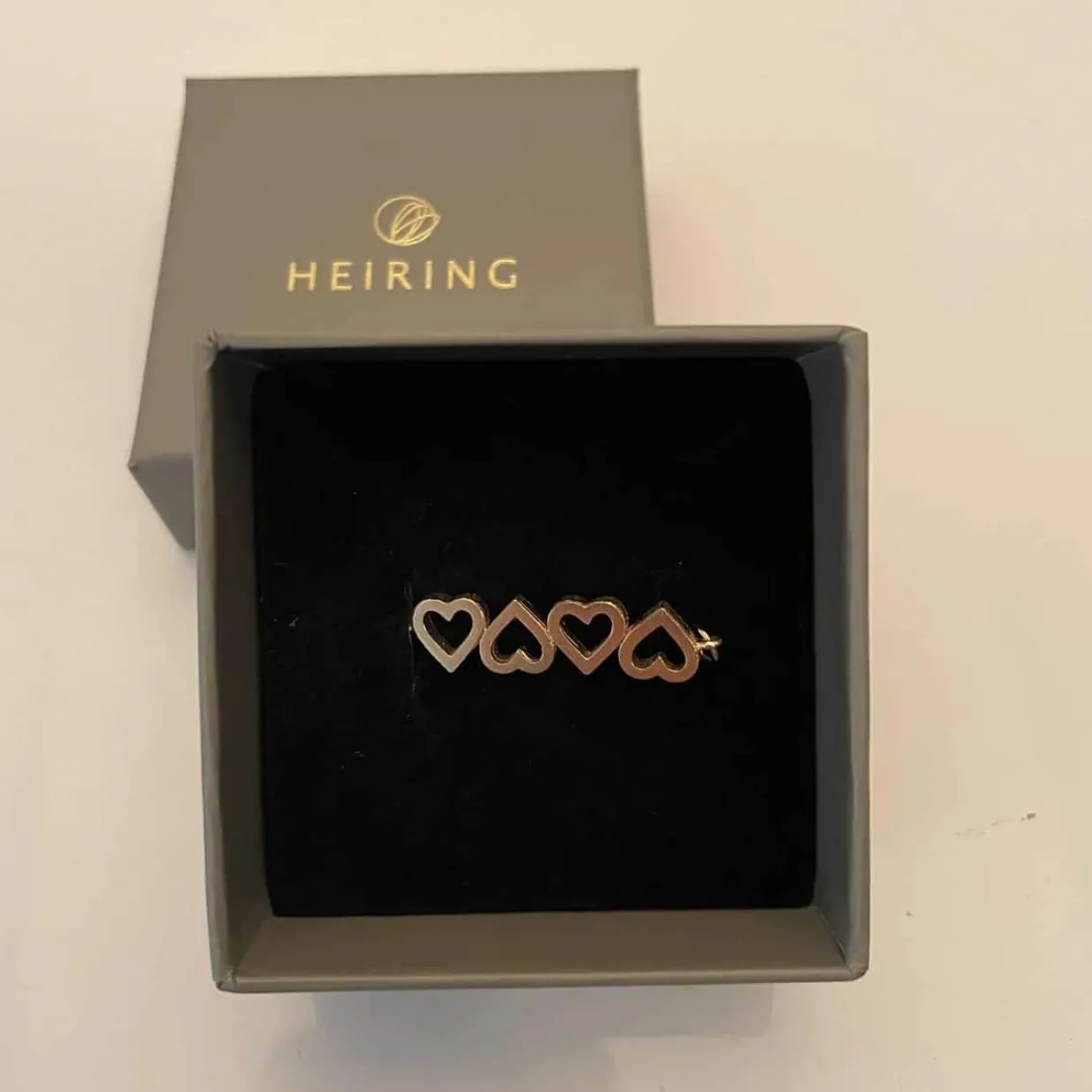 HEIRING HJERTE TOP TIL MULTI ARMRING I FORGYLDT SØLV - 53-4-85FG