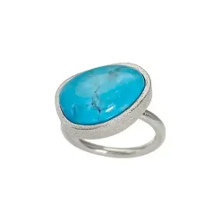 HEIRING KOLO RING SØLV MED TURKIS - 53-3-06RH