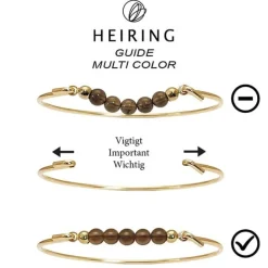 HEIRING KOULÉ MIXET TOP TIL MULTI ARMRING I FORGYLDT SØLV - 53-4-38FG-7