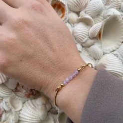 HEIRING LYS AMETYST TOP TIL MULTI ARMRING I FORGYLDT SØLV - 53-4-22FG