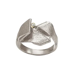 HEIRING MILLE NO. 5 RING SØLV MED BRILLIANT - 53-3-75BR-RH