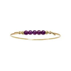 HEIRING MULTI ARMRING I FORGYLDT SØLV MED AMETYST X-SMALL 16 CM - 53-4-53FG