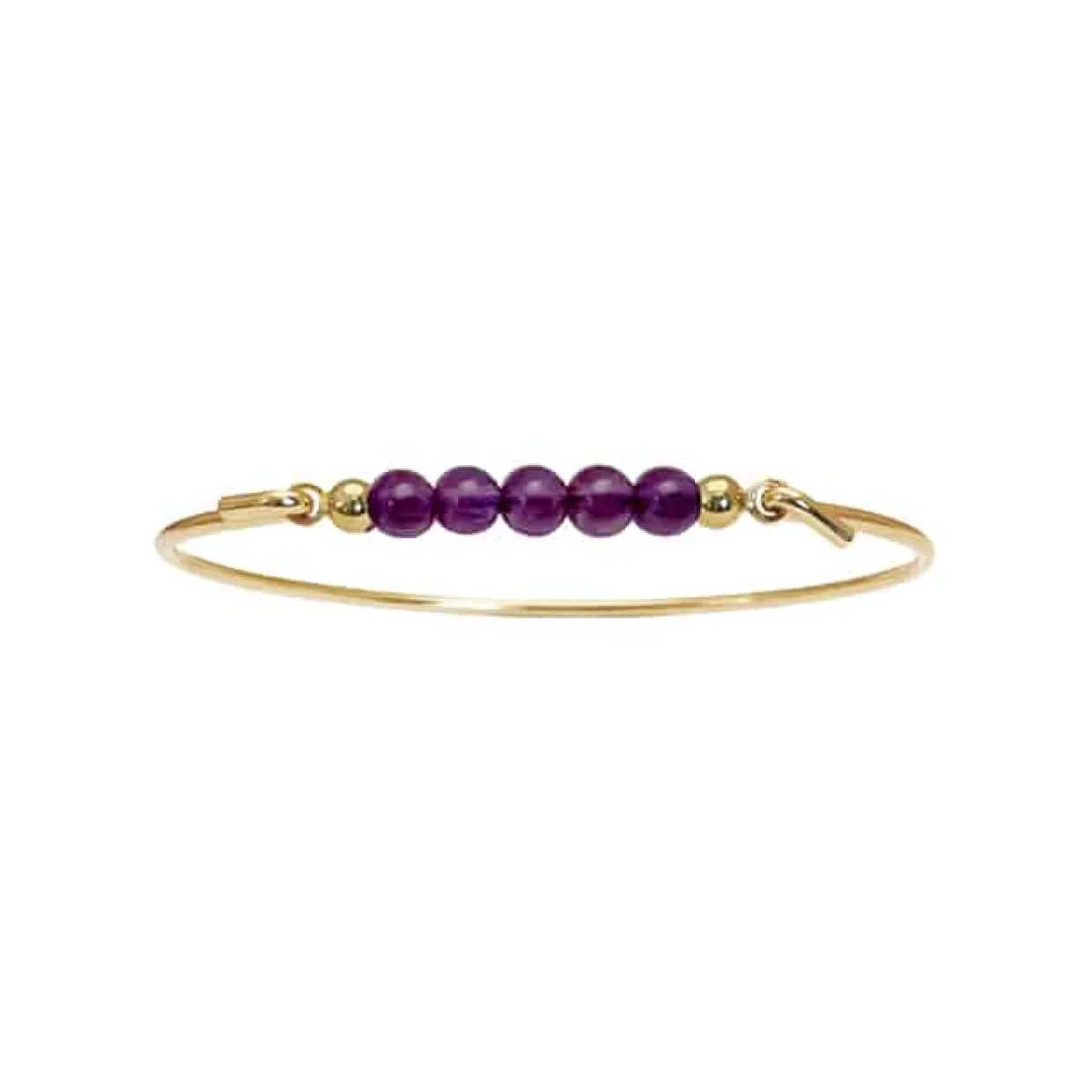 HEIRING MULTI ARMRING I FORGYLDT SØLV MED AMETYST X-SMALL 16 CM - 53-4-53FG