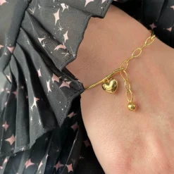 HEIRING MULTI ARMRING SØLV FORGYLDT LARGE 19 CM - 53-4-00FG-L