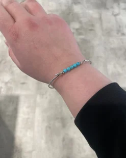 HEIRING MULTI ARMRING SØLV MED TURKIS - 53-4-01RH