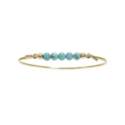 HEIRING MULTI BANGLE SØLV FORGYLDT ARMBÅND TURKIS - 53-4-01FG