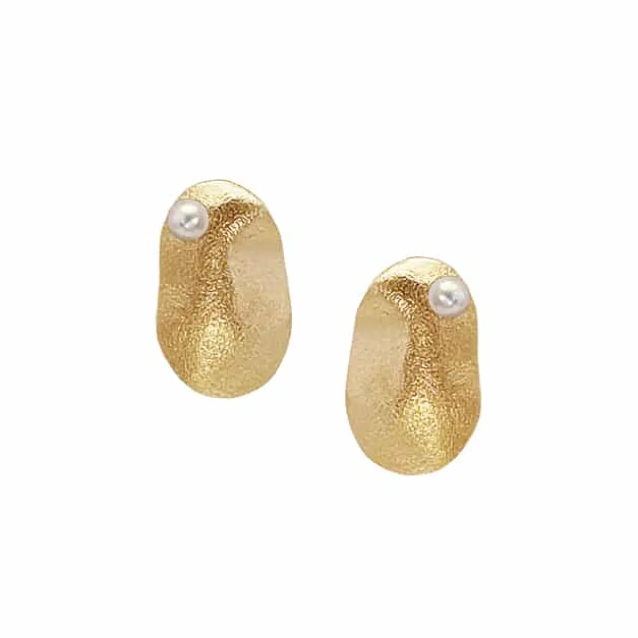 HEIRING NORIA ØRERINGE SØLV FORGYLDTE XL - 53-3-62FG