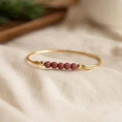 HEIRING PINK RHODONIT TOP TIL MULTI ARMRING I FORGYLDT SØLV - 53-4-92FG