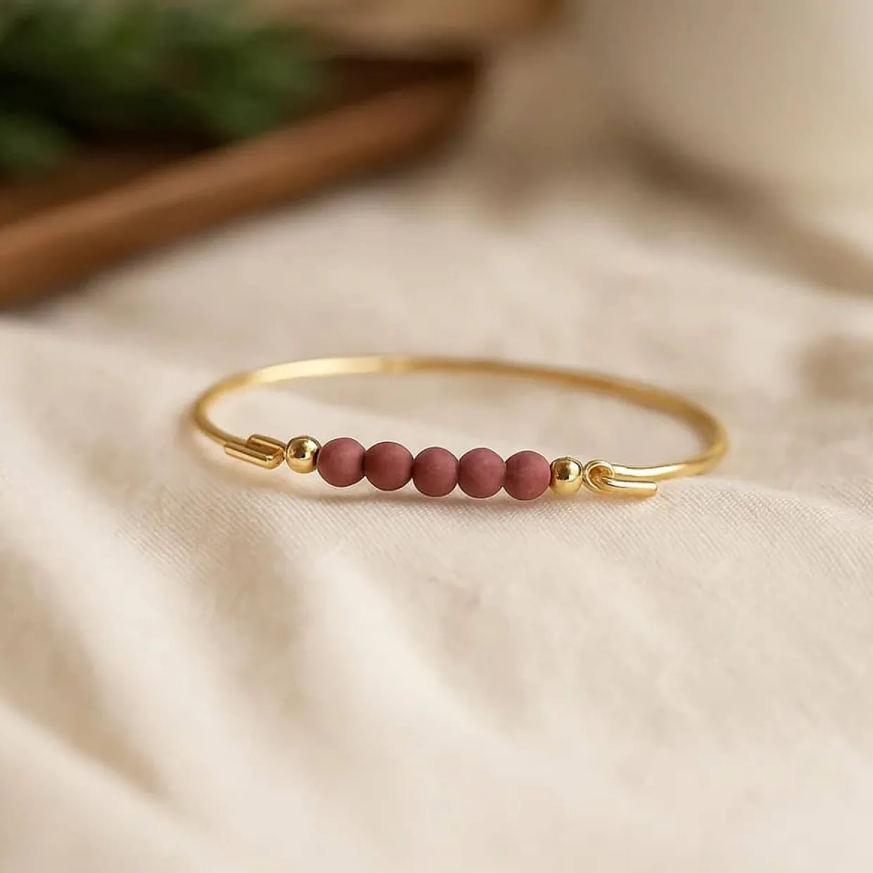 HEIRING PINK RHODONIT TOP TIL MULTI ARMRING I FORGYLDT SØLV - 53-4-92FG