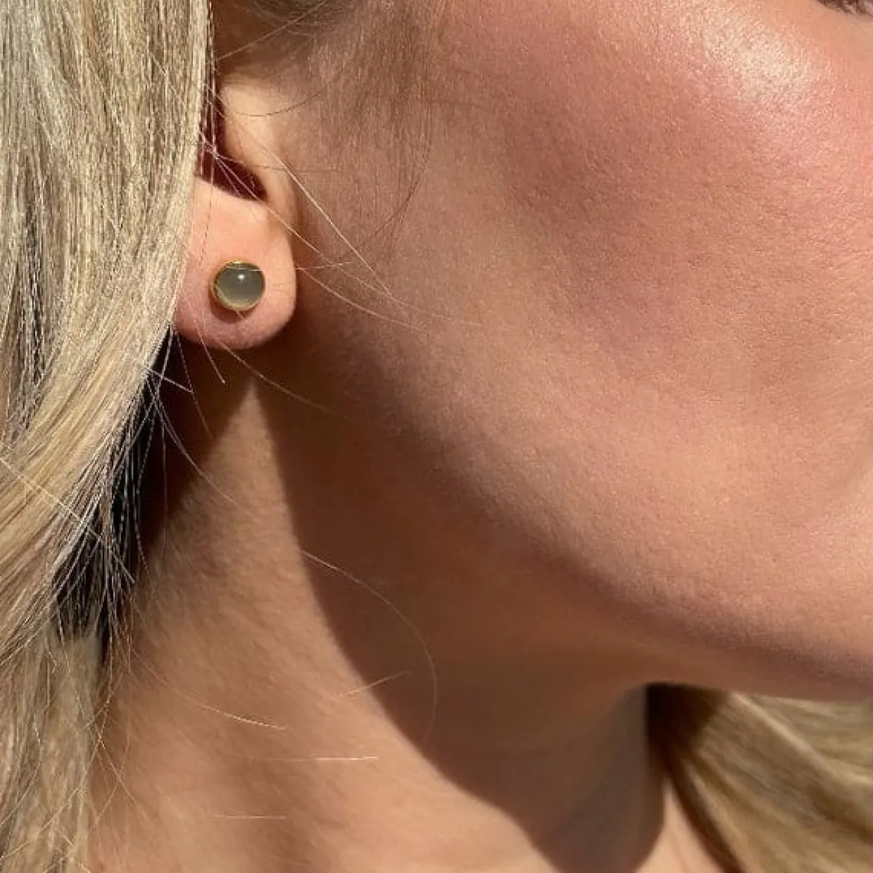 HEIRING ØRERING KOULE PEACH MÅNESTEN - 53-5-62FG