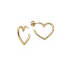 HEIRING ØRERING SØLV FORGYLDT HJERTE CREOL - 53-6-01FG