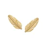 HEIRING ØRERINGE FORGYLDT SØLV FEATHER MINI - 51-5-82FG