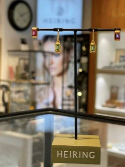 HEIRING ØRERINGE SØLV FORGYLDT MED PINK TOPAS - 52-9-46FG