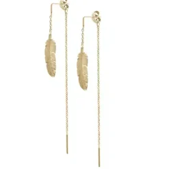 HEIRING ØRERINGE SØLV FORGYLDT MED KÆDE - 51-5-93KA-FG