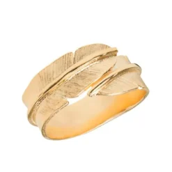 HEIRING RING 14 KARAT GULD FJER LILLE - 78-5-95