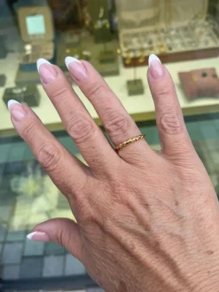 HEIRING RING SØLV FORGYLDT TWISTED - 52-1-81FG