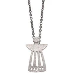 HEIRING SKYTSENGEL ÅBEN VEDHÆNG SØLV RHODINERET - 51-5-75RH