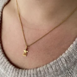 HEIRING SKYTSENGEL VEDHÆNG ÅBEN I 14 KARAT GULD MED BRILLANT - 78-5-71BR