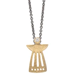 HEIRING SKYTSENGEL VEDHÆNG ÅBEN SØLV FORGYLDT - 51-5-75FG