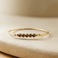 HEIRING SMOKEY QUARTZ TOP TIL MULTI ARMBÅND I FORGYLDT SØLV - 53-4-20FG