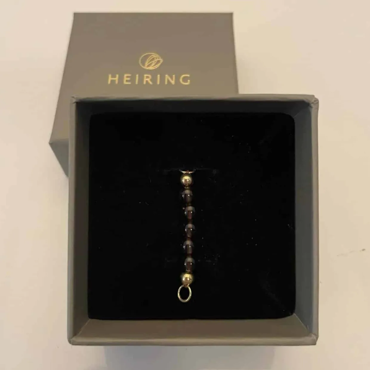 HEIRING SMOKEY QUARTZ TOP TIL MULTI ARMBÅND I FORGYLDT SØLV - 53-4-20FG