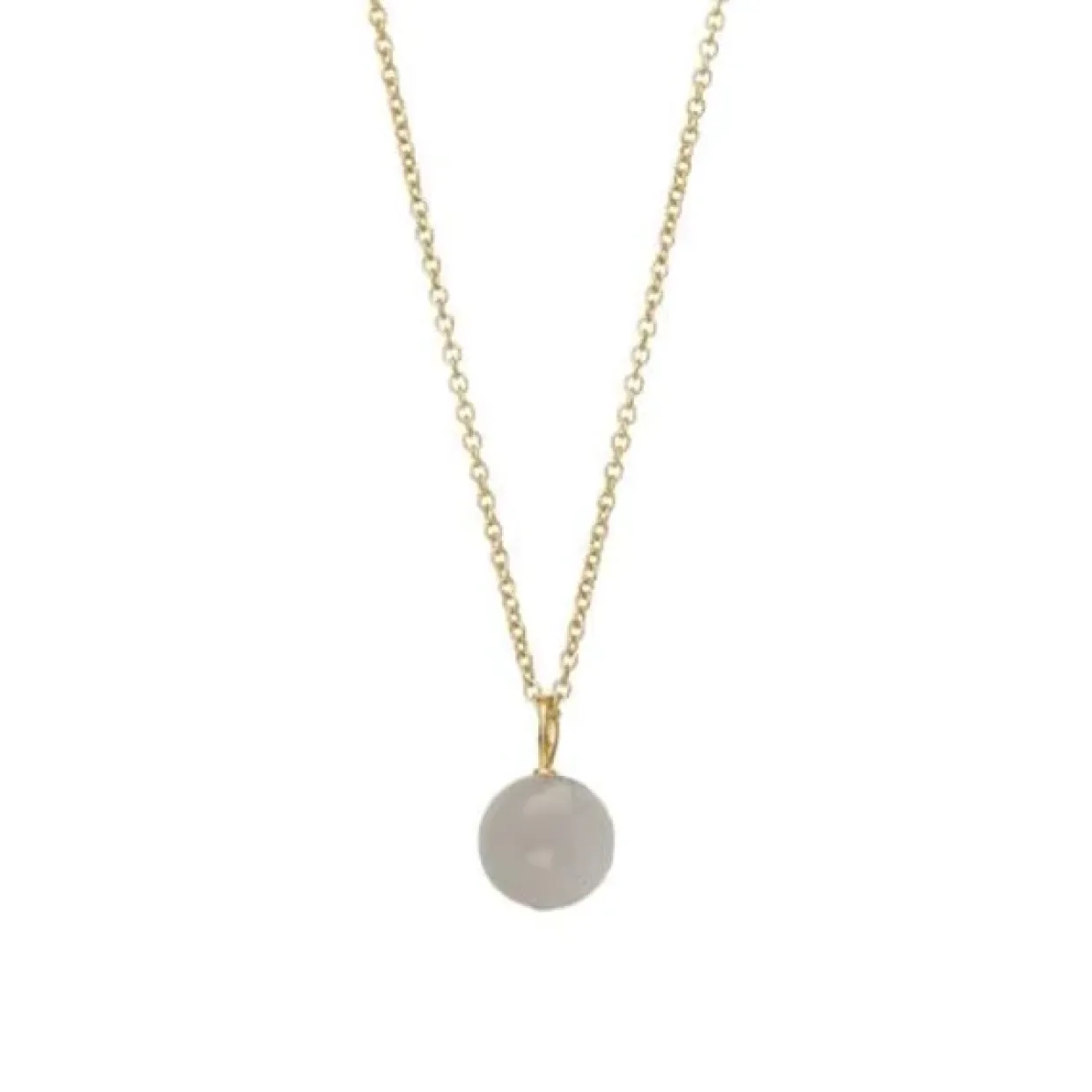 HEIRING VEDHÆNG SØLV FORGYLDT MED GRÅ MÅNESTEN - 29-9-29FG