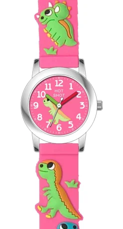 HOT SHOT BØRNEUR DINOSAUR PINK - C4084ACX-B