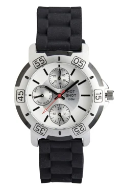 HOT SHOT DRENGE UR STÅL MED SORT GUMMIREM OG 100 METER VANDTÆT