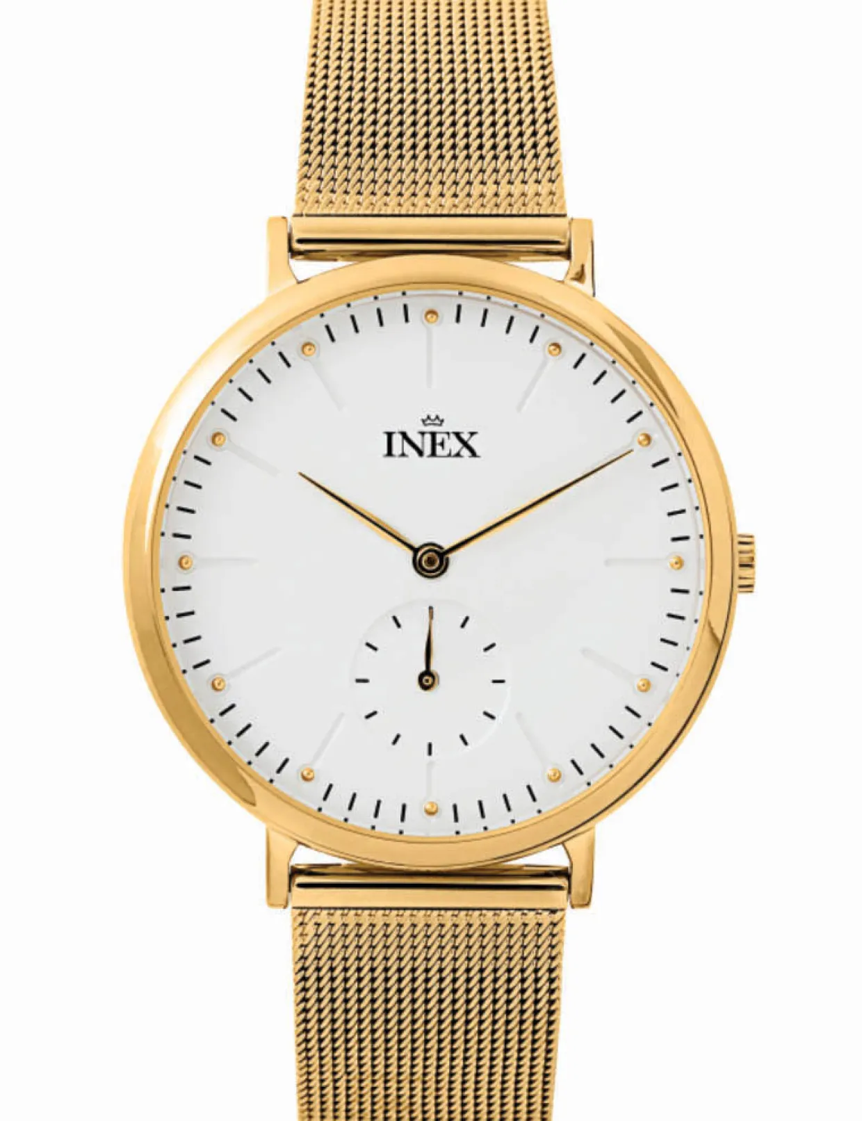INEX DAME UR GULD DOUBLE MED MESH LÆNKE - A69517-1D4I