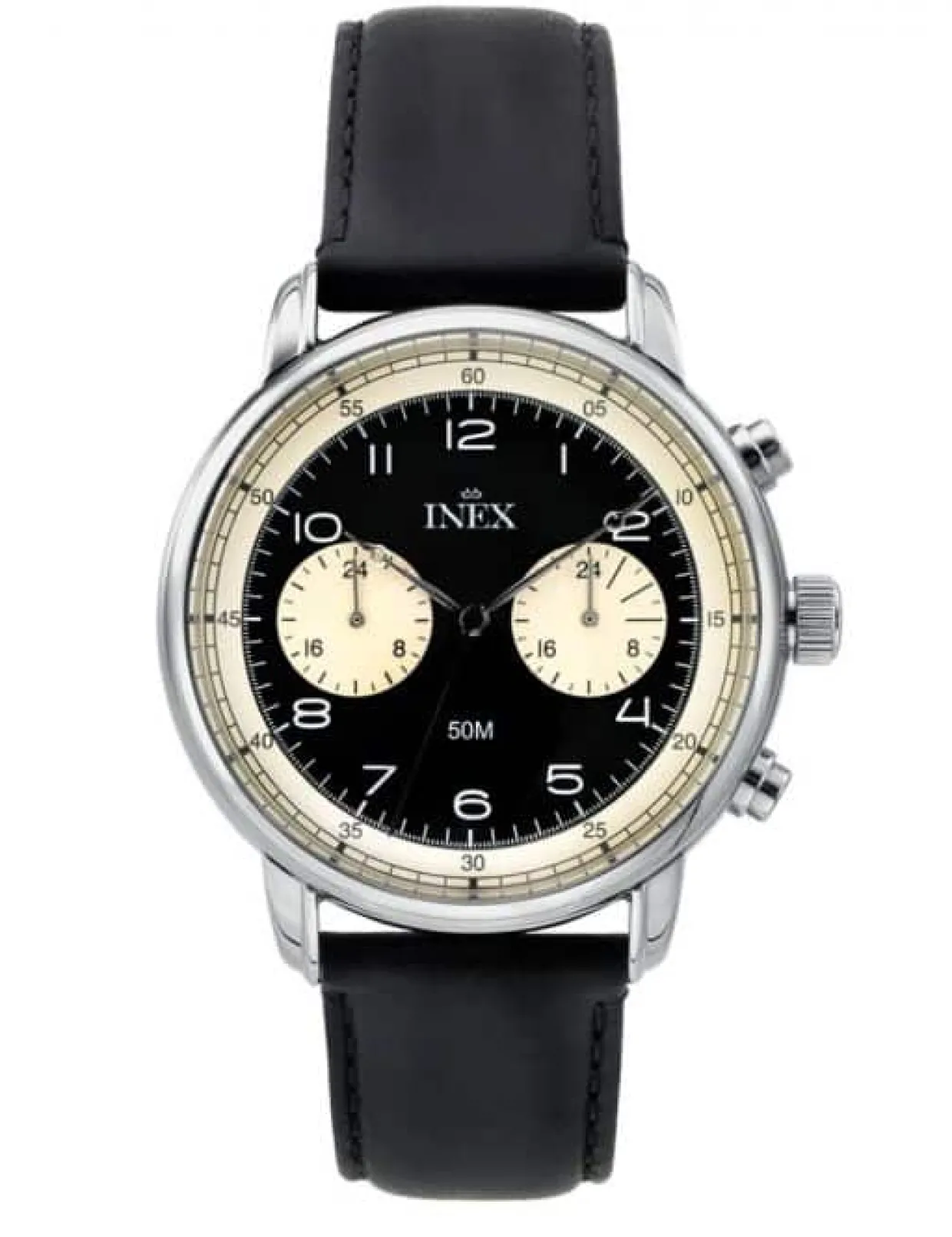 INEX HERRE STÅL SORT REM - A69527S5A