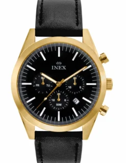 INEX HERRE UR DOUBLE DATO MED SORT LÆDERREM