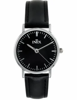 INEX UR DAME CHROM MED SORT LÆDERREM - A56534S5I