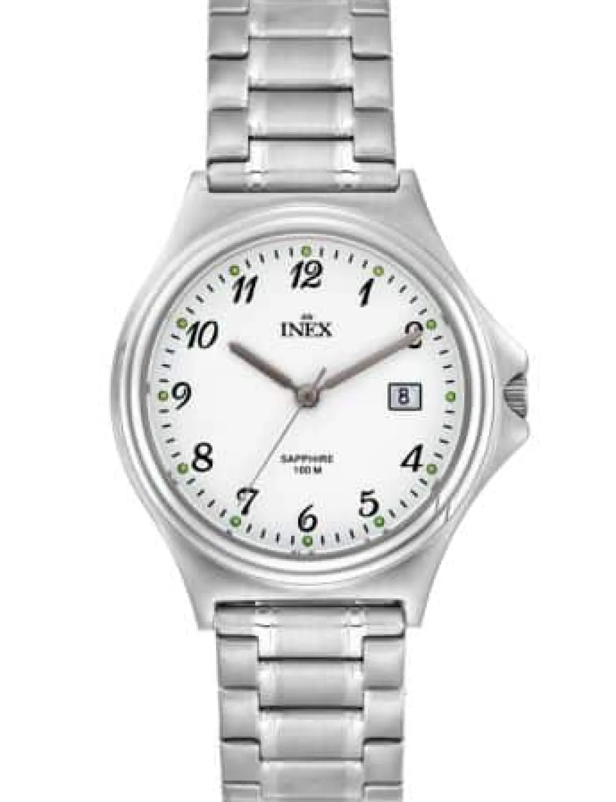 INEX UR HERRE STÅL 100 METER VANDTÆT MED SAFIRGLAS - A69507S0A