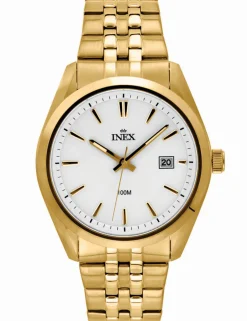 INEX UR HERRE STÅL GULD DOUBLE MED LÆNKE - A12173D0I